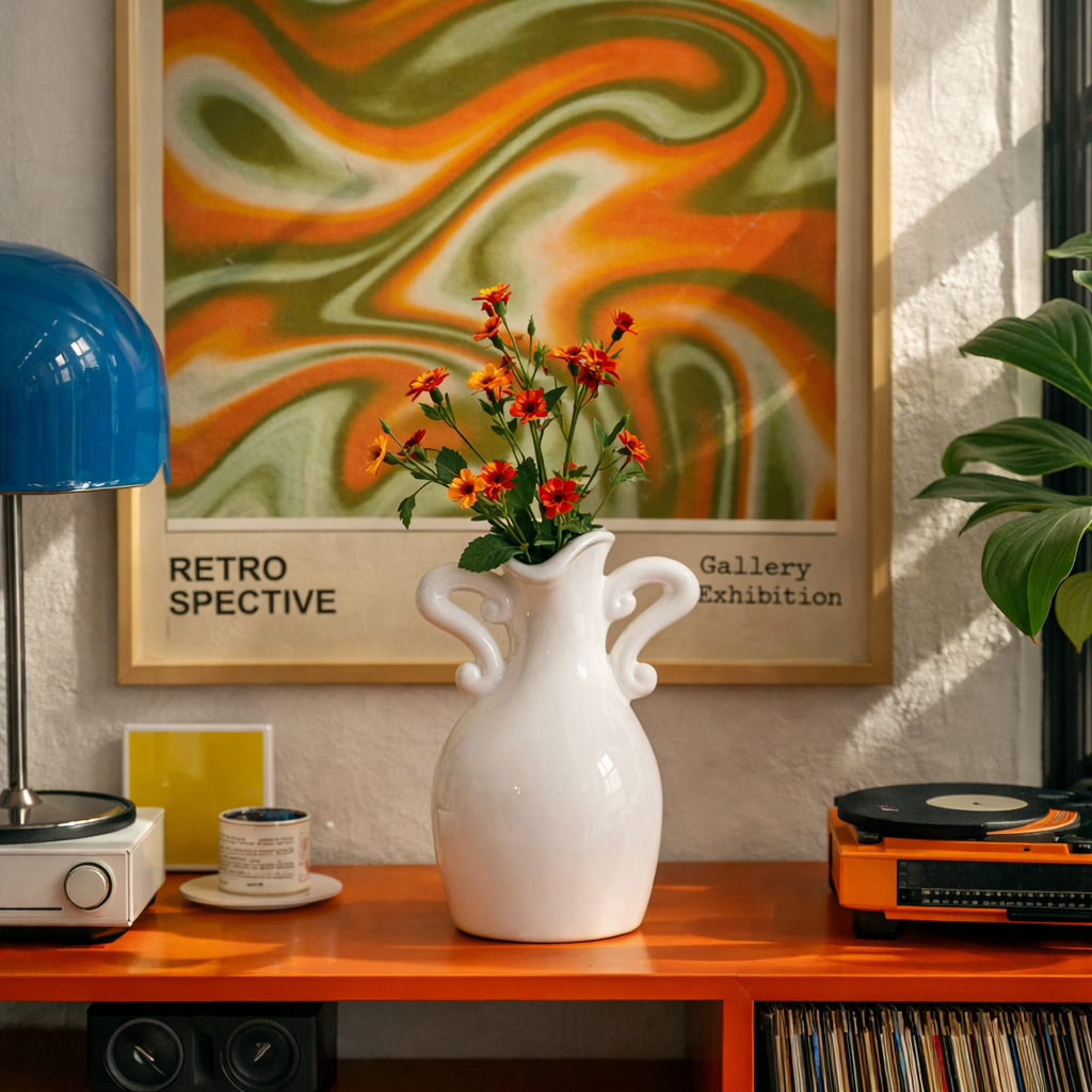 Vase décoratif avec attitude silhouette affirmée — pièce statement salon entrée